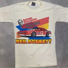SALE Vintage 1984 Neil Bonnett / Junior Johnson Nascar T Shirt, Junior Johnson S
