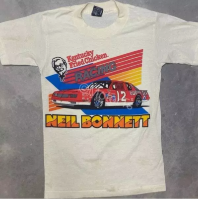 #ad SALE Vintage 1984 Neil Bonnett Junior Johnson Nascar T Shirt Junior Johnson S $22.93