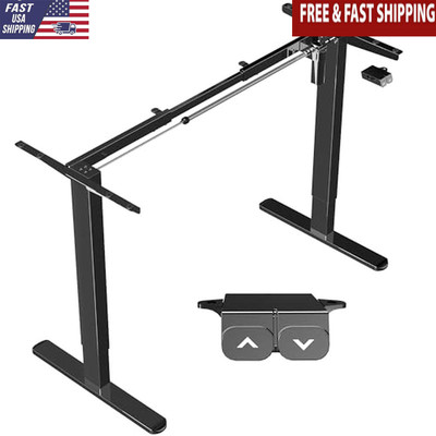 Electric Adjustable Desk Frame Ergonomic Workstation Frame 176lbs Support