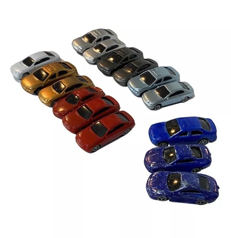 Lote de 15 coches modelo escala N vehículos miniatura para diseños de trenes y dioramas Foto 2 de 4