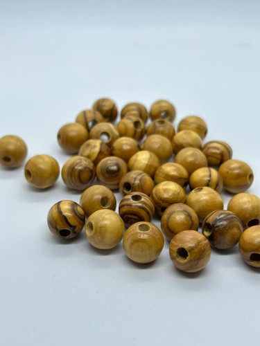 Beads - Olive Wood Holyland Round Beads- Rosaries Bracelets Gift - Various Sizes - Picture 28 of 60
