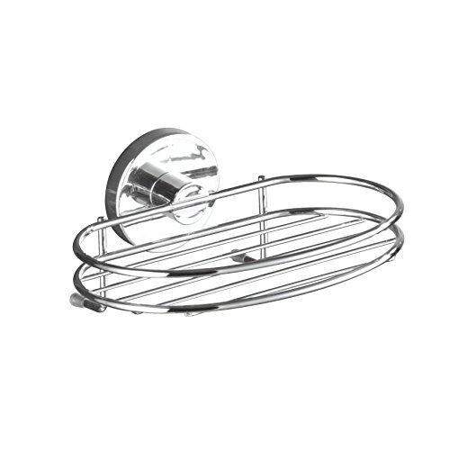 WENKO Vacuum-Loc® portasapone Milazzo - fissaggio senza trapano, Acciaio, 16.5 x