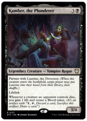 #ad Kamber the Plunderer 0137 Non Foil Rare Outlaws of Thunder Junction MTG NM $1.42