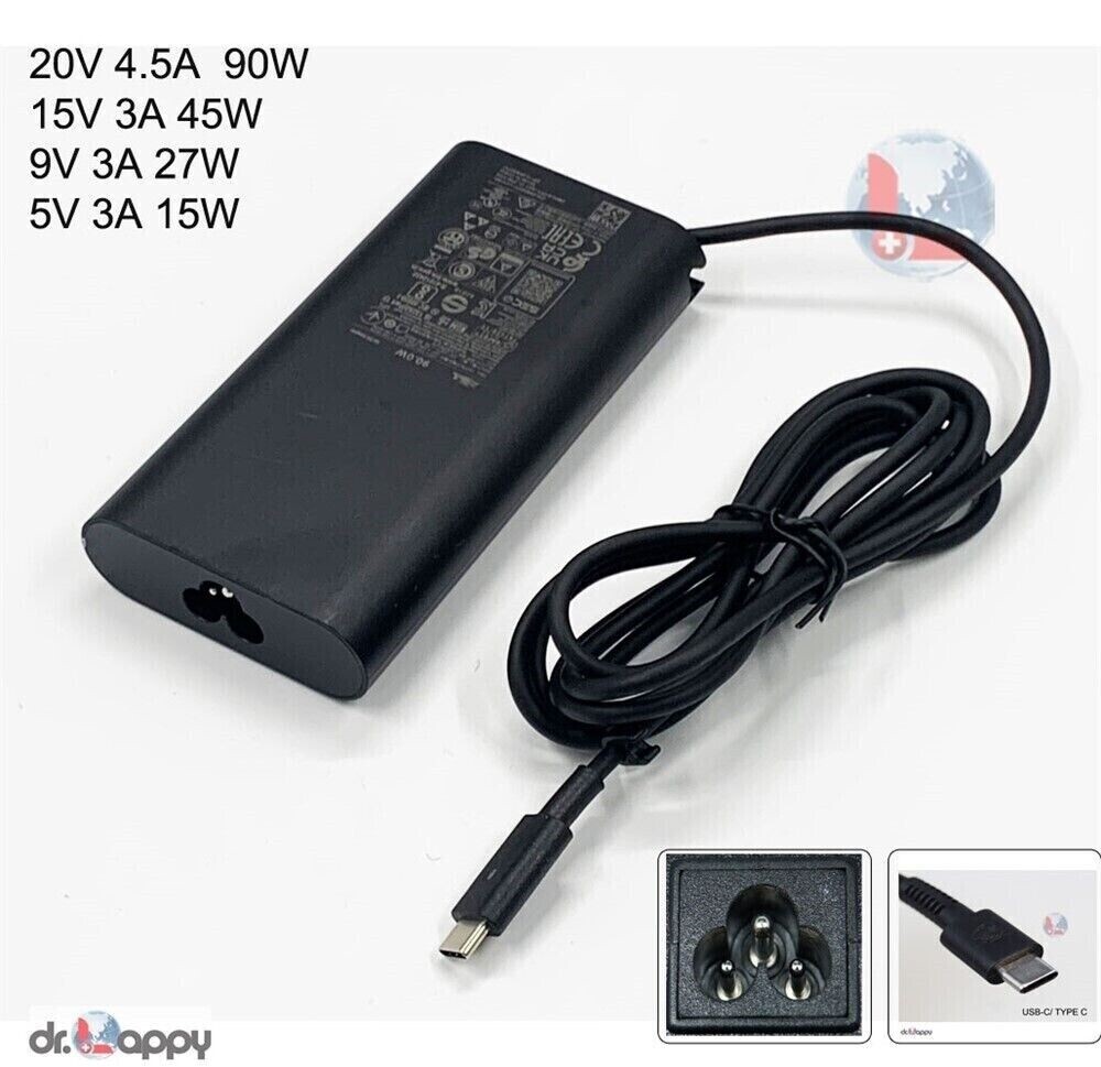 90W USB-C Type-C Dell AC Adapter Charger for Latitude 5450