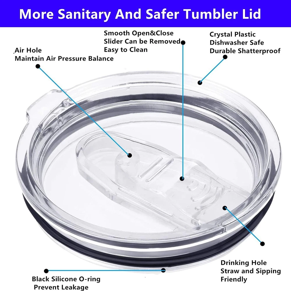 Tumbler Lids Spillproof 30 Oz,2 Replacement Lids for 30 Oz Stainless Steel Tu...
