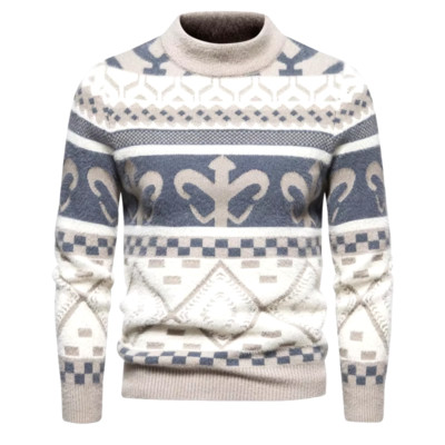 Wollpullover Rollkragen Sweatshirt Winter Weihnachten Geschenk weich Strickpulli