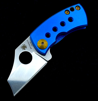 Spyderco McBee C236TIP McNees  Titanium CTS XHP  Bead Blast Blue w/ Ti Hardware