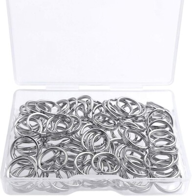 100 Pcs Split Ring, Small Key Rings Bulk Split Keychain Rings DIY Craft Metal Ke