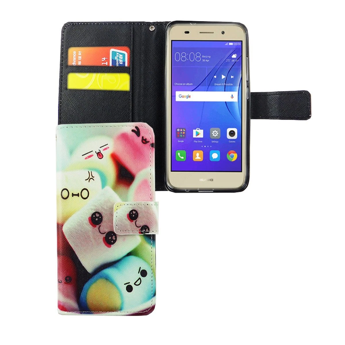 Custodia In Gel TPU Per Huawei Y3 II Design Fiori Vintage Disegni
