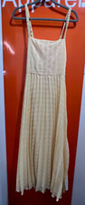 ASOS Yellow Check Dress, Open Tie Back, NEW, Size 14, RRP £42, SF/19