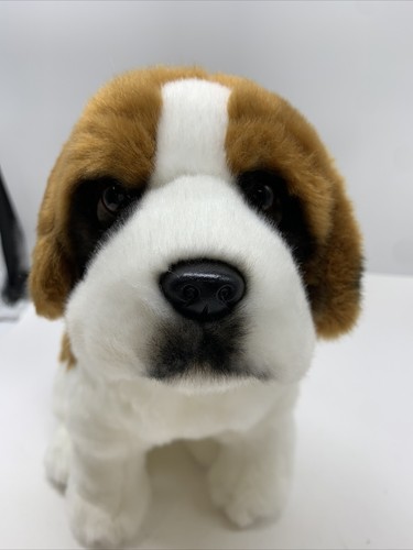 Smyths Toys Realistic St Saint Bernard Plush Toy Dog 10” EUC Fluffy & Soft! - Bild 2 von 8