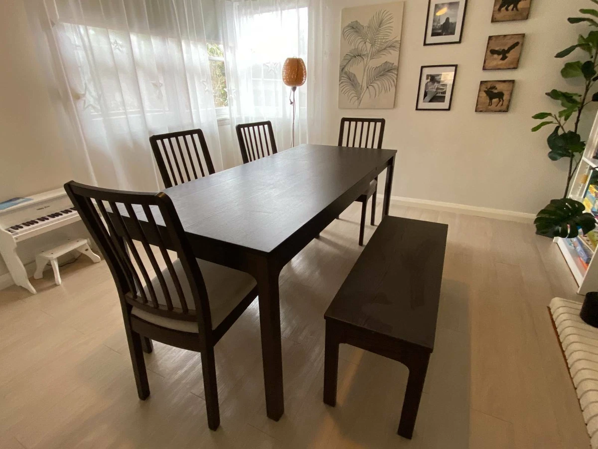 Ikea dining 2024 table extendable set