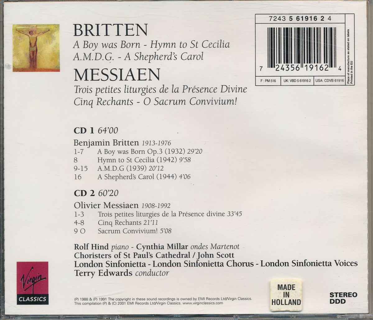 Britten & Messiaen: Choral Works. Edwards & London