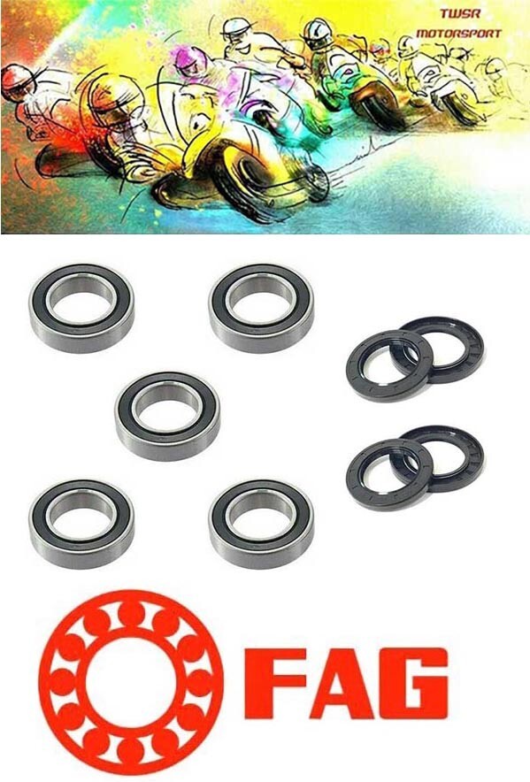 Kawasaki ZX6R Front & Rear Wheel & Sprocket FAG Bearings & Seals