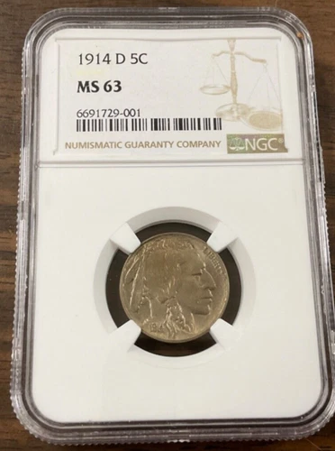 1914-D Buffalo Nickel NGC MS 63