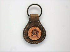 PORTACHIAVI IN PELLE E CUOIO UOMO AUTO CON SEGNO ZODIACALE FATTO A MANO