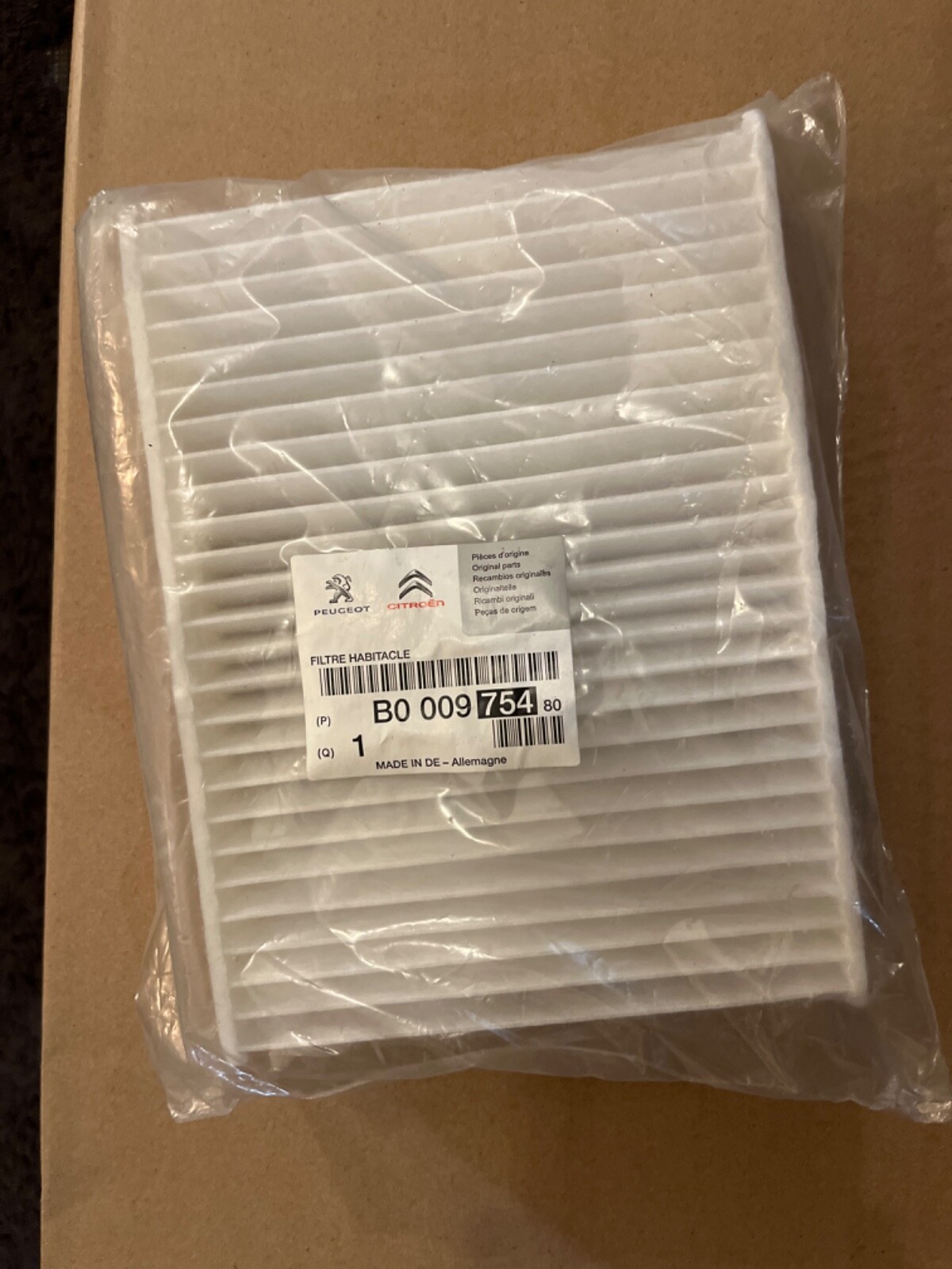 Genuine PEUGEOT 108 CITROEN C1 Pollen Filter B000975480 for sale  