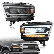 2 Vland Full Led Front Headlights Assembly For Dodge Ram 1500 2019-2023 2024