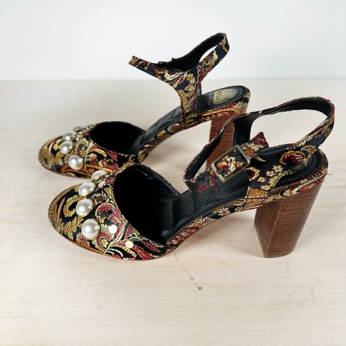 Anthropologie Capsule Collective International Jacquard Pearl Silk Brocade 10/41 - Picture 11 of 11