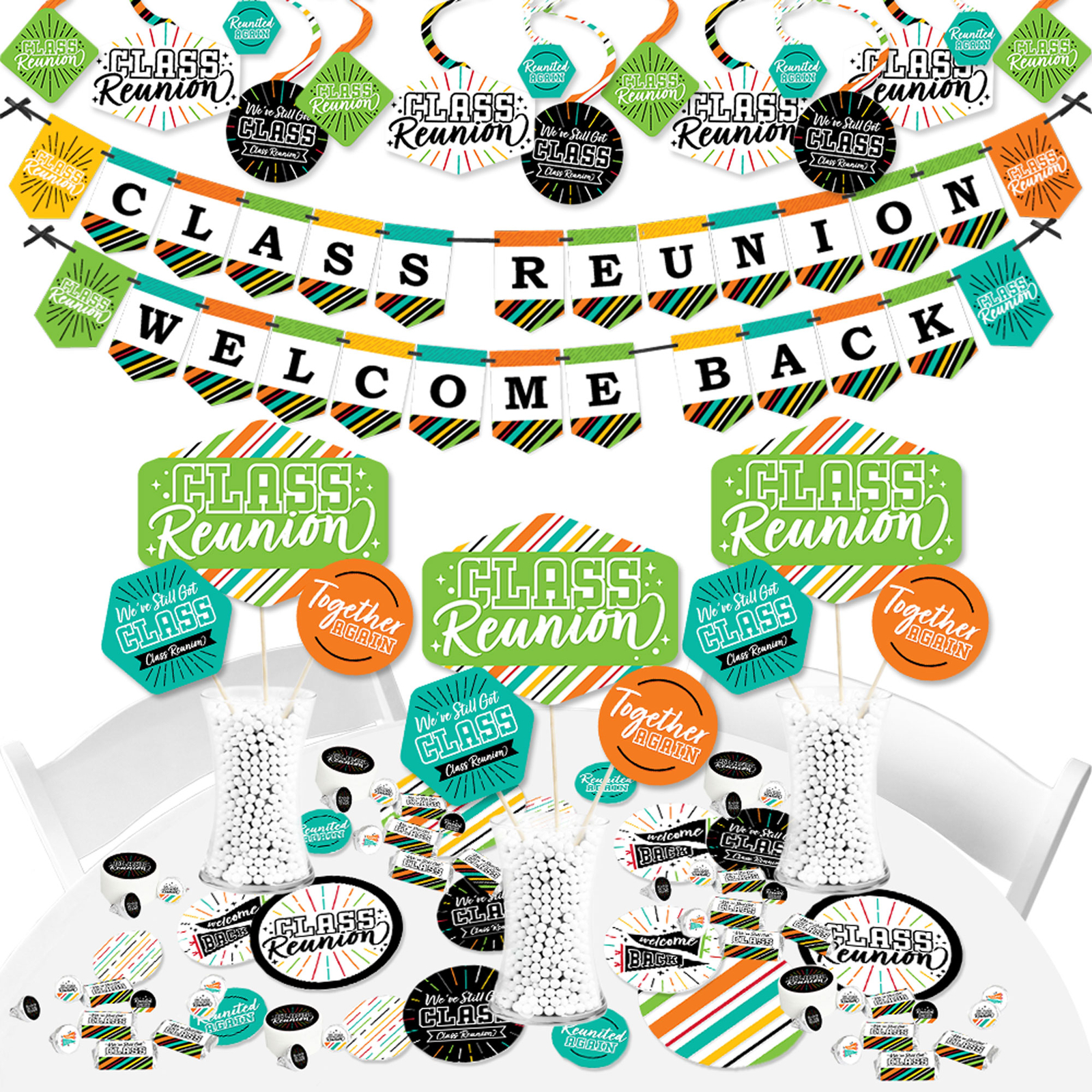 Still Got Class - Reunion Party Supplies - Banner Decoration Kit - Fundle Bundle