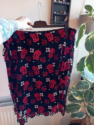 Samoon Rock Rose Showdown Peek & Cloppenburg Größe 50 Rosen Schwarz Weihnachten 