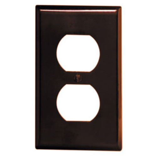 2-PK LEVITON BROWN 1-Gang DUPLEX RECEPTACLE Outlet Plastic Wall Plate NEW 85003