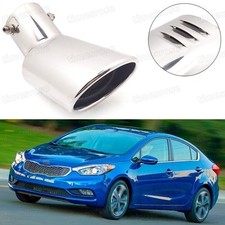Silver Car Exhaust Muffler Tip Tail Pipe End Trim for KIA Forte 2014-2016 #1047