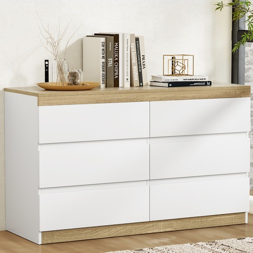 Artiss 6 Chest of Drawers Cabinet Dresser Table Tallboy Storage Bedroom White - Picture 8 of 8