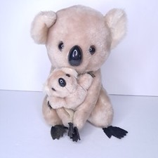 Vintage 1978 Dakin Koala Bear And Baby Plush Stuffed Animal Toy Small