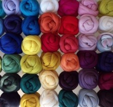 59 colours, 100% Merino Wool Tops Roving for Wet and Needle Felting, 20 - 150 g