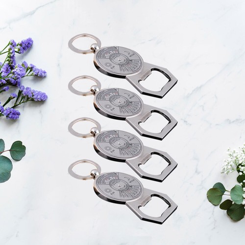 4 Pcs Jar Opener Cool Bottle Openers Novelty Keychain Pendant Keychain