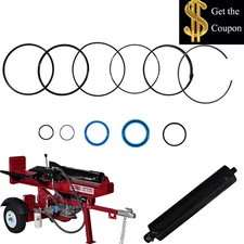 Hydraulic Log Splitter Cylinder Rebuild Seal Kit for 5.0"Bore x 2.0" Rod Cylinde