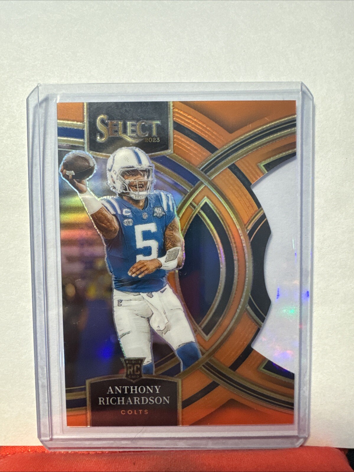 2023 Panini Select - Premier Level Orange Prizm Die-Cut Anthony Richardson /399