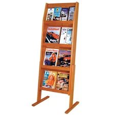 FixtureDisplays Slope 16 Pocket Standing Literature Display