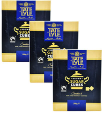 Tate & Lyle Brown Sugar Cubes 3X500g Demerara sugar Cube Just Put in Tea Coffee