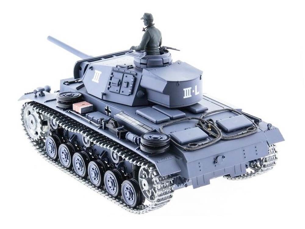 ES-TOYS Char RC German Tiger I S33 Heng Long – 1:16, fumée & son + transmission en acier et 2,4 GHz – V 7.0