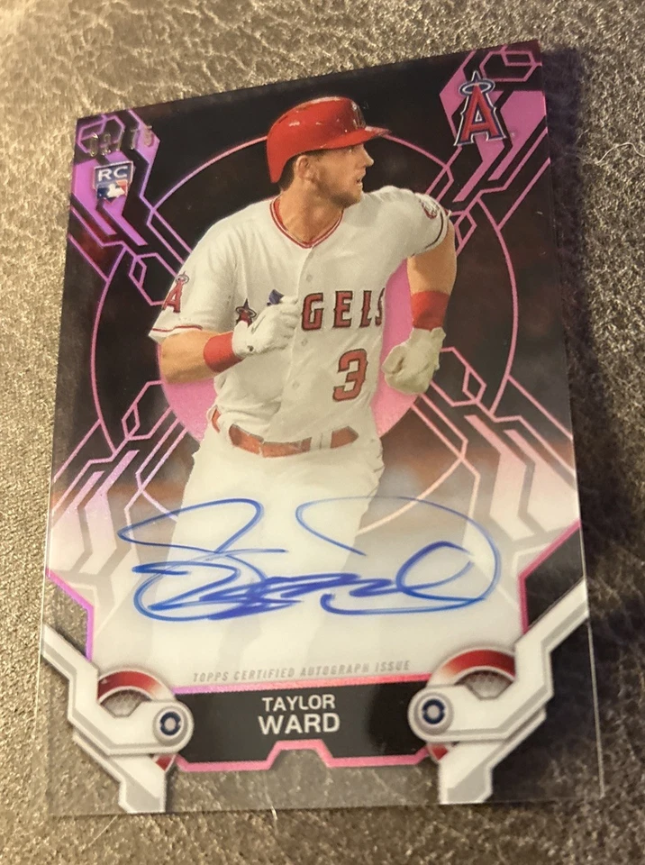 2019 Topps High Tek Taylor Ward Rookie RC Pink Auto 2/75 Los Angeles Angels🔥 - Image 4 of 4