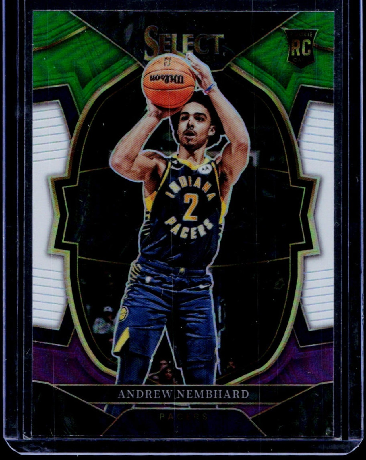 2022 Panini Select Andrew Nembhard #77 Green White Purple Prizms RC Concourse