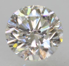 Certified 0.76 Carat G VVS1 Round Brilliant Natural Enhanced Loose Diamond 5.79m
