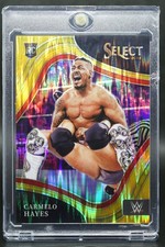 Carmelo Hayes 2022 WWE Panini Select #206 GOLD Prizm 7/10 ROOKIE - RARE RINGSIDE