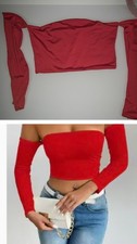 Red Tube Top With Sleeves