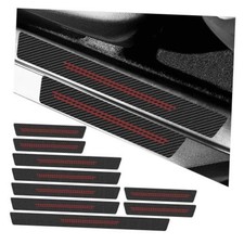 Car Door Sill Protector, Anti-Scratch Automotive Doors Threshold Strip Red-9PCS