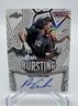 2025 Leaf Vivid Baseball Billy Carlson White Sox White Bursting Auto 4/5
