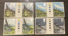 GB QEII 1979 traffic light Gutter pairs Wild Flowers SG1079 - SG1082 MNH