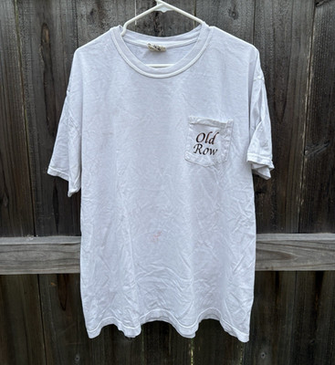 Comfort Colors Men's XL White Graphic Print Pocket Tee Old Row   Vodka Soda 