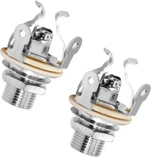 2 Pack Multi-Contact 1/4" Mono Guitar Output Jack for Optimal Signal, Tone ...