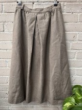 Vintage 70s Cottage Tailor Wool Plaid Academia Peasant Skirt Lined S