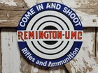 VINTAGE REMINGTON PORCELAIN SIGN OLD UMC RIFLES GUN AMMUNITION SHOOTING TARGET