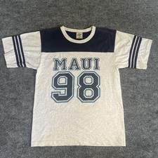 Vintage 90s Hawaii Ringer Tee 98 Souvenir Hawaiian Surf T-Shirt L Retro M