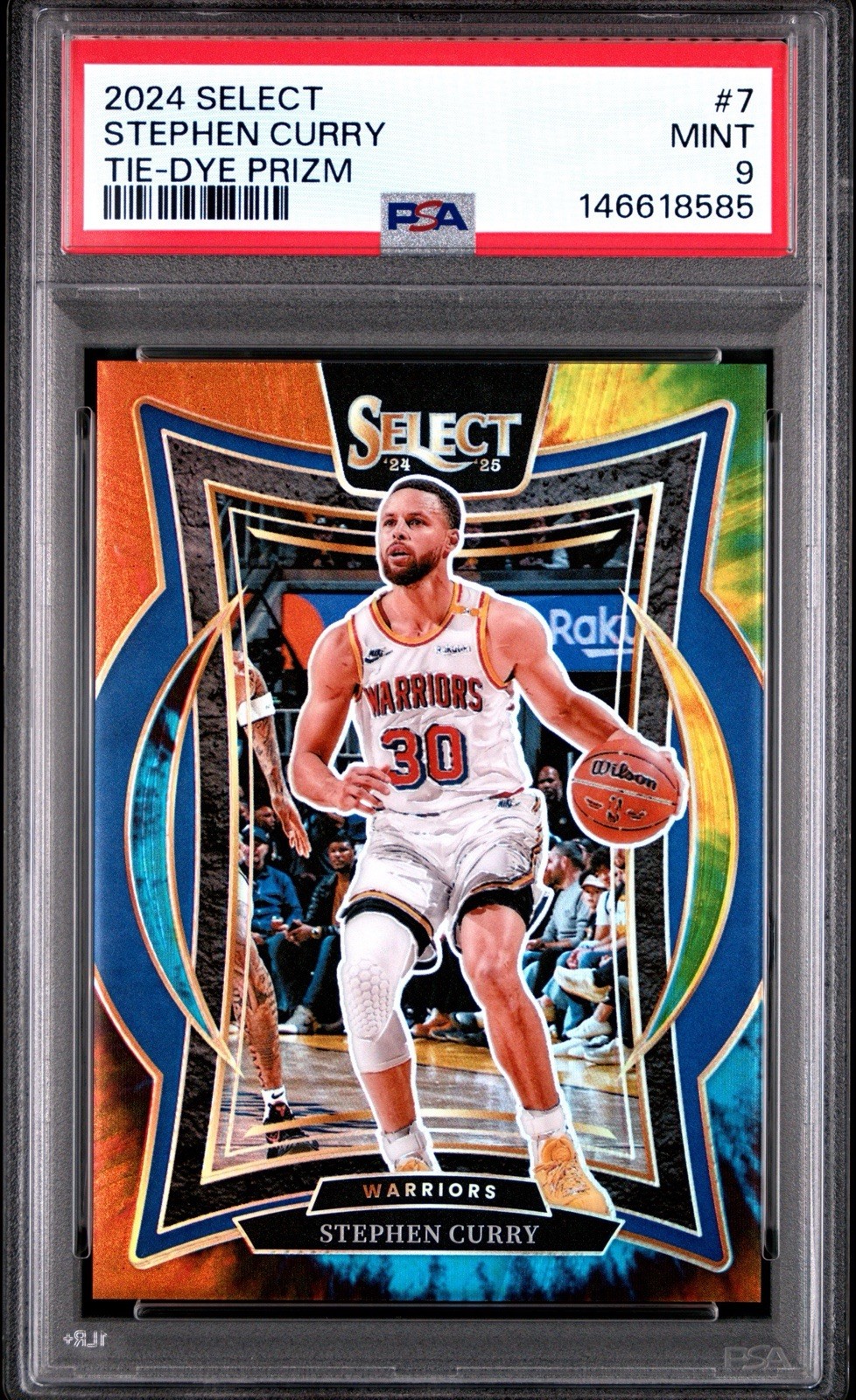 2024 PANINI SELECT 7 STEPHEN CURRY TIE-DYE PRIZM /25 PSA 9